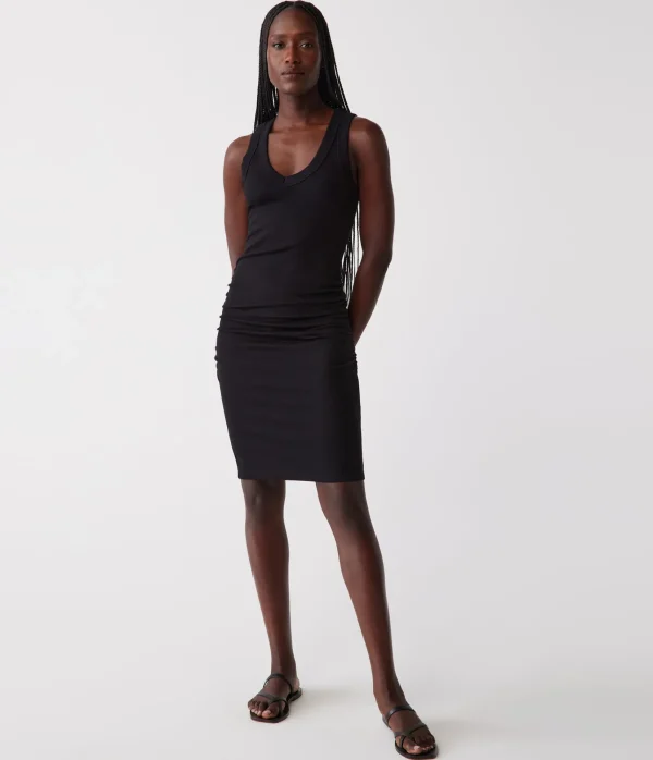Michael Stars Esme Ribbed Dress- Dresses | Knee Length Dresses