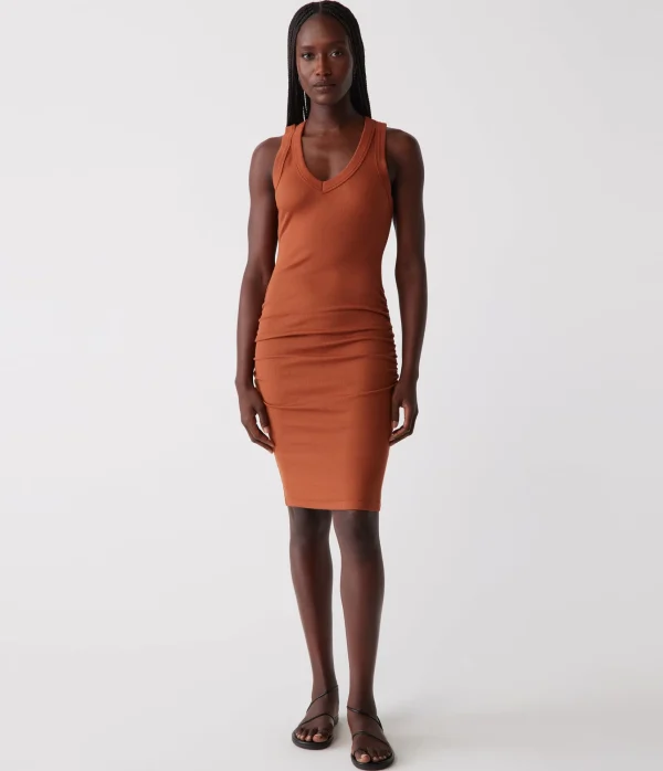 Michael Stars Esme Ribbed Dress- Dresses | Knee Length Dresses