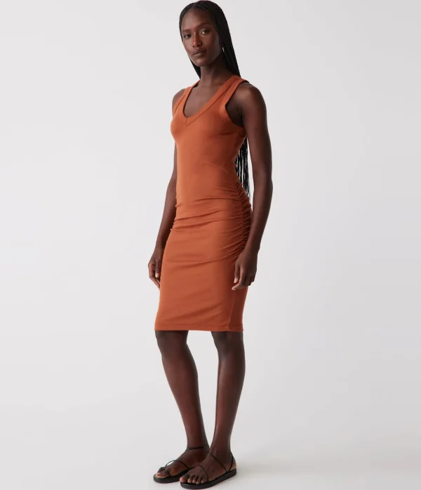 Michael Stars Esme Ribbed Dress- Dresses | Knee Length Dresses