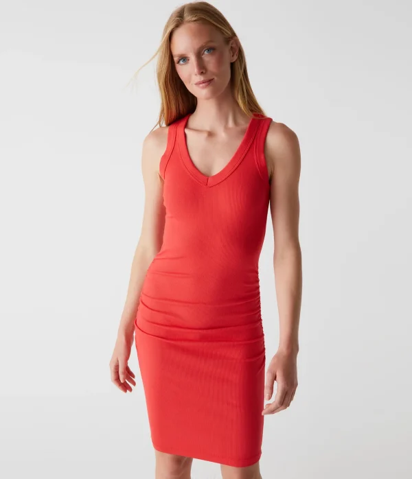 Michael Stars Esme Ribbed Dress- Dresses | Knee Length Dresses
