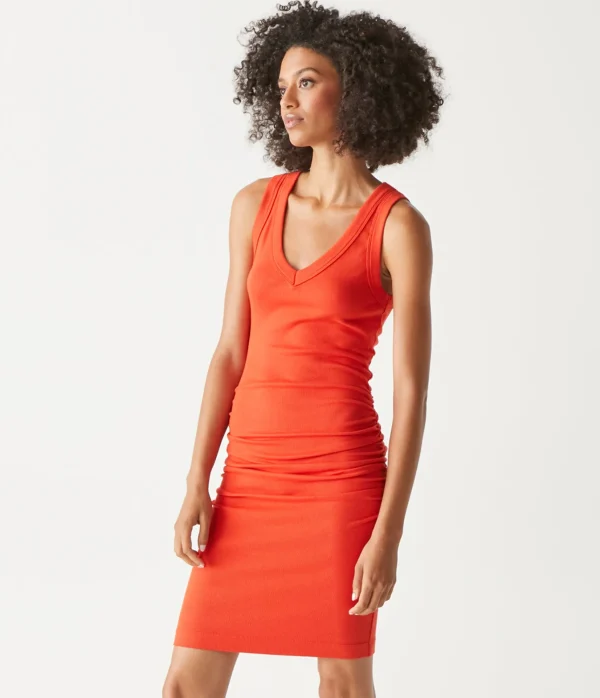 Michael Stars Esme Ribbed Dress- Dresses | Knee Length Dresses