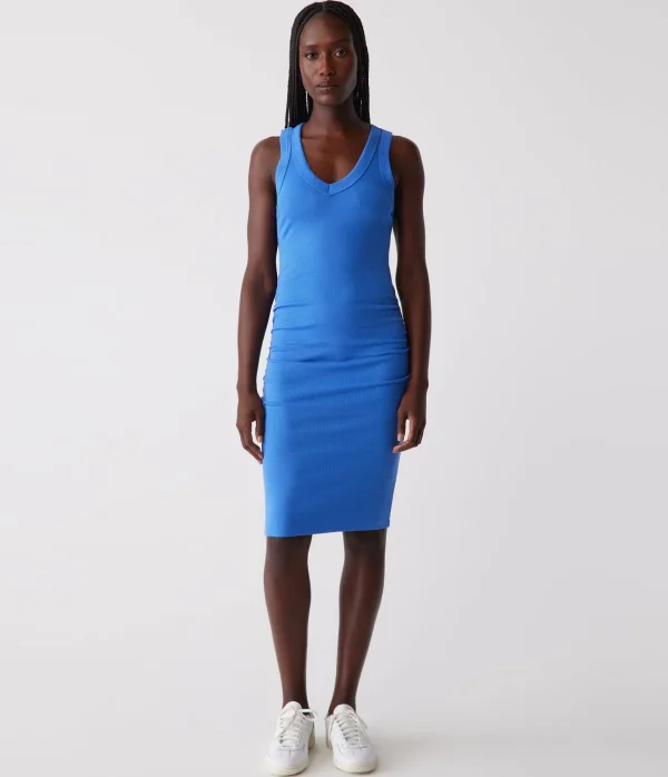 Michael Stars Esme Ribbed Dress- Dresses | Knee Length Dresses