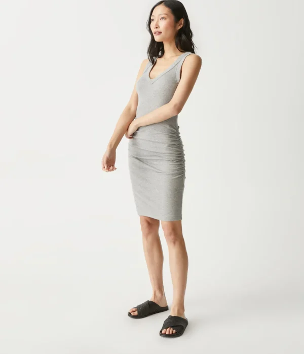 Michael Stars Esme Ribbed Dress- Dresses | Knee Length Dresses