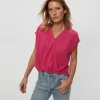 Michael Stars Evie Gauze Surplice Top- Tops, Blouses & Shirts