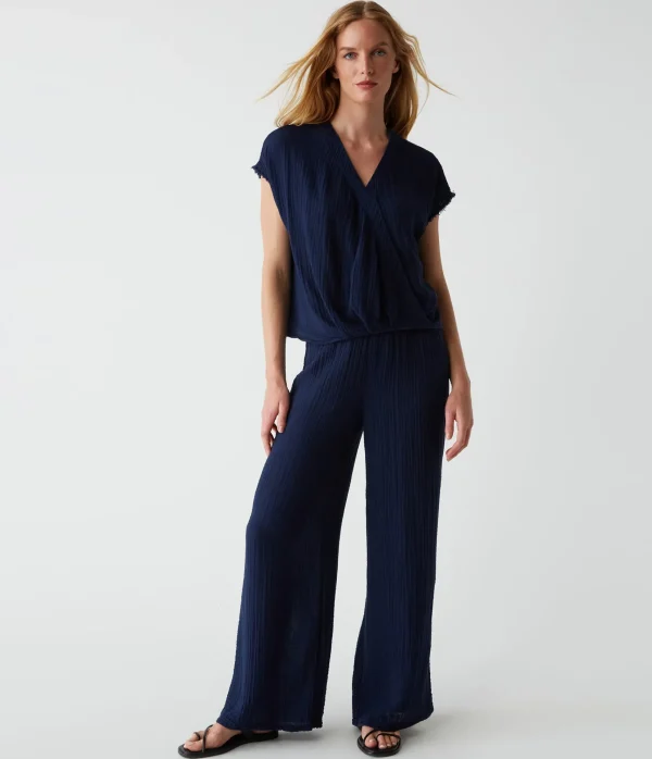 Michael Stars Evie Gauze Surplice Top- Tops, Blouses & Shirts