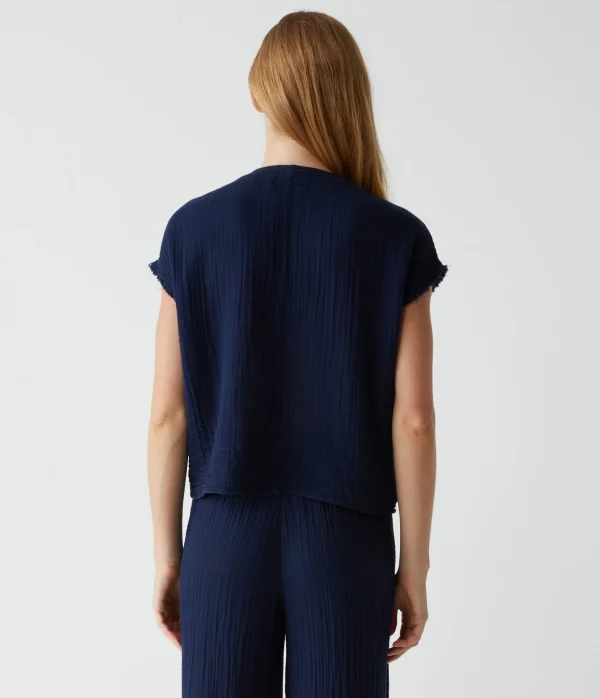 Michael Stars Evie Gauze Surplice Top- Tops, Blouses & Shirts