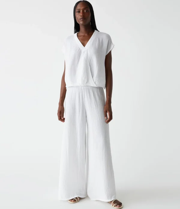 Michael Stars Evie Gauze Surplice Top- Tops, Blouses & Shirts