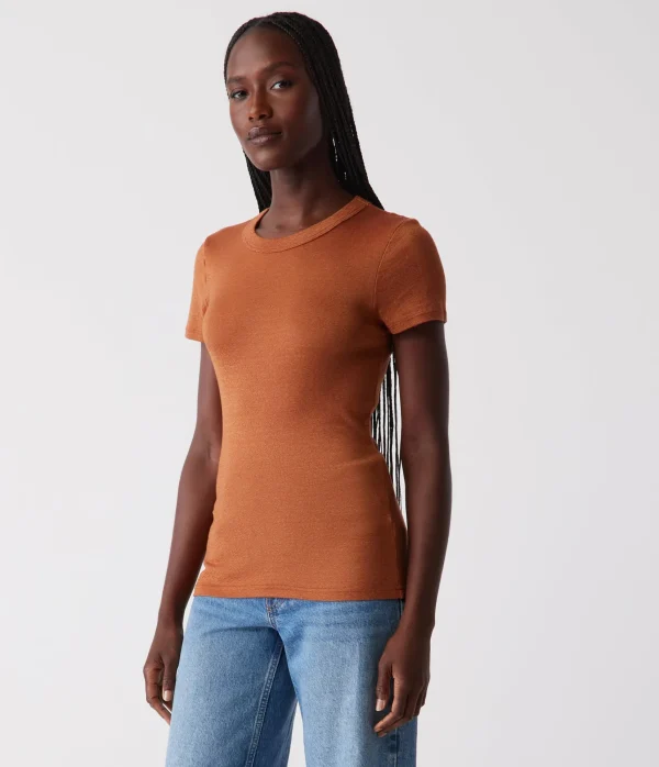 Michael Stars Fallon Shine Tee- T-Shirts | Shine T-Shirts