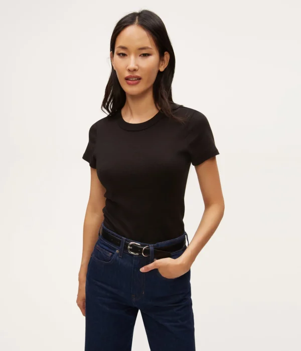 Michael Stars Fallon Shine Tee- T-Shirts | Shine T-Shirts