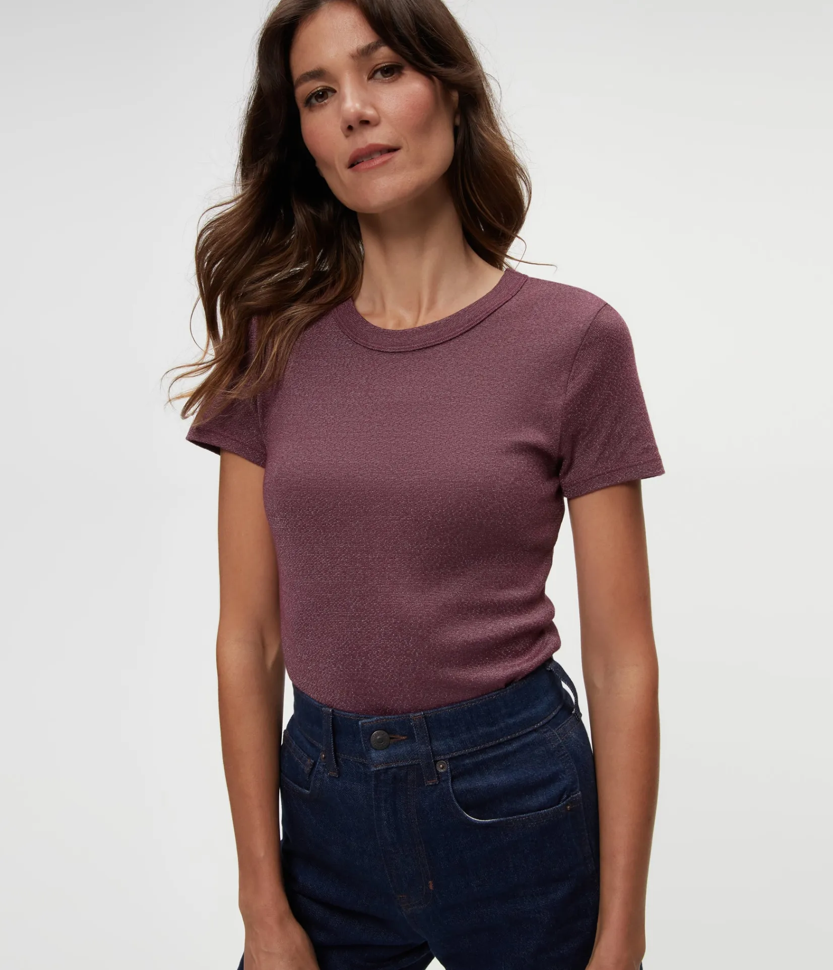 fallon_shine_tee_8.webp Michael Stars Fallon Shine Tee- T-Shirts | Shine T-Shirts
