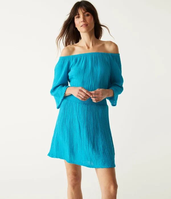Michael Stars Fernanda Gauze Convertible Dress- Dresses | Mini Dresses