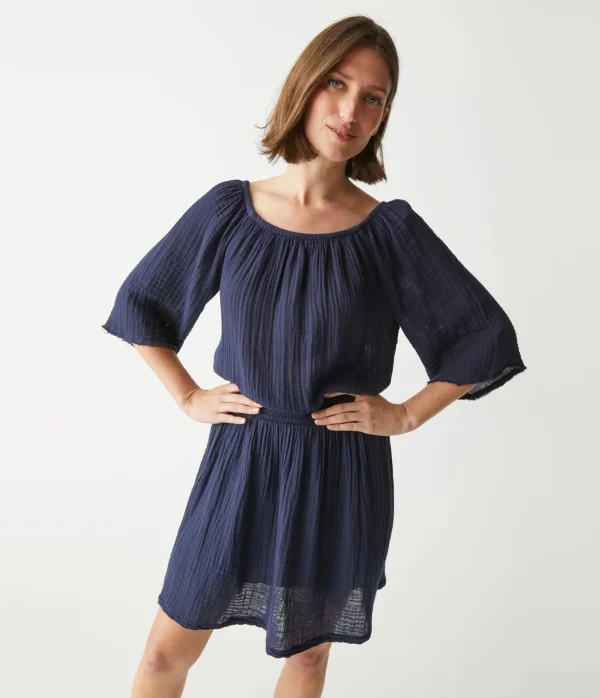 Michael Stars Fernanda Gauze Convertible Dress- Dresses | Mini Dresses