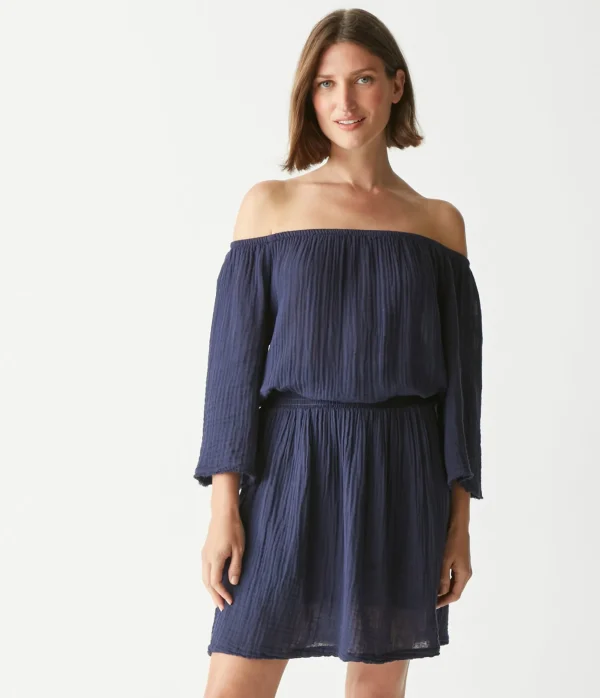Michael Stars Fernanda Gauze Convertible Dress- Dresses | Mini Dresses