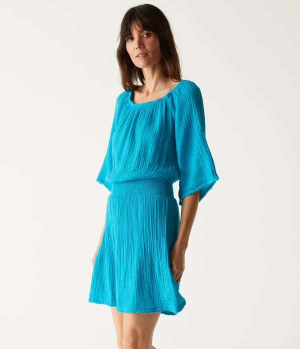 Michael Stars Fernanda Gauze Convertible Dress- Dresses | Mini Dresses