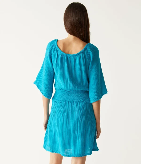 Michael Stars Fernanda Gauze Convertible Dress- Dresses | Mini Dresses