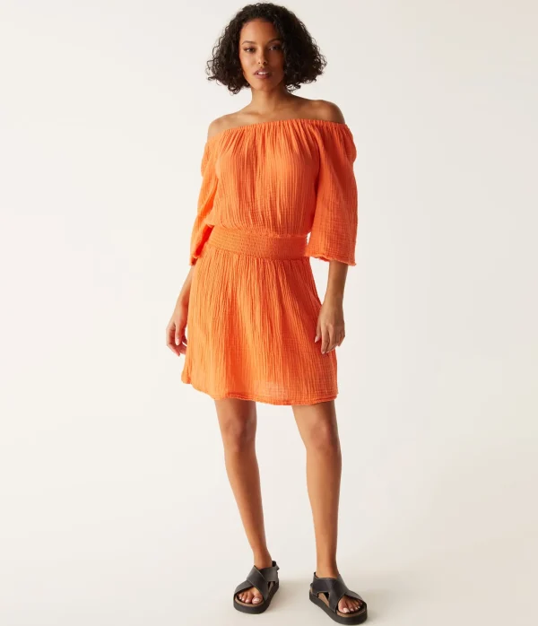 Michael Stars Fernanda Gauze Convertible Dress- Dresses | Mini Dresses