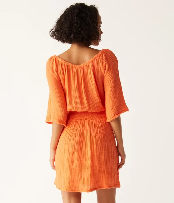 Michael Stars Fernanda Gauze Convertible Dress- Dresses | Mini Dresses