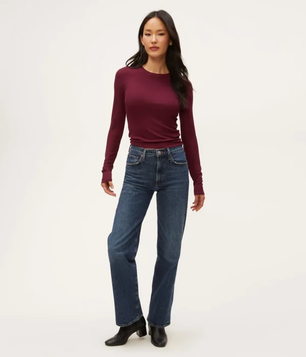 Michael Stars Finn Crew Neck Top- T-Shirts