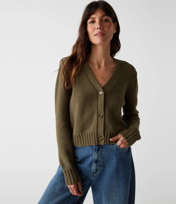 Michael Stars Fran Cropped Cardigan- Sweaters & Cardigans