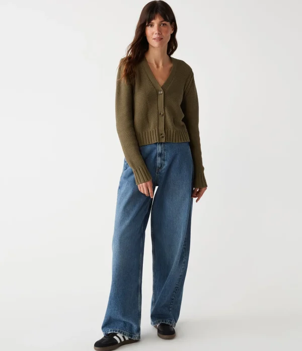 Michael Stars Fran Cropped Cardigan- Sweaters & Cardigans