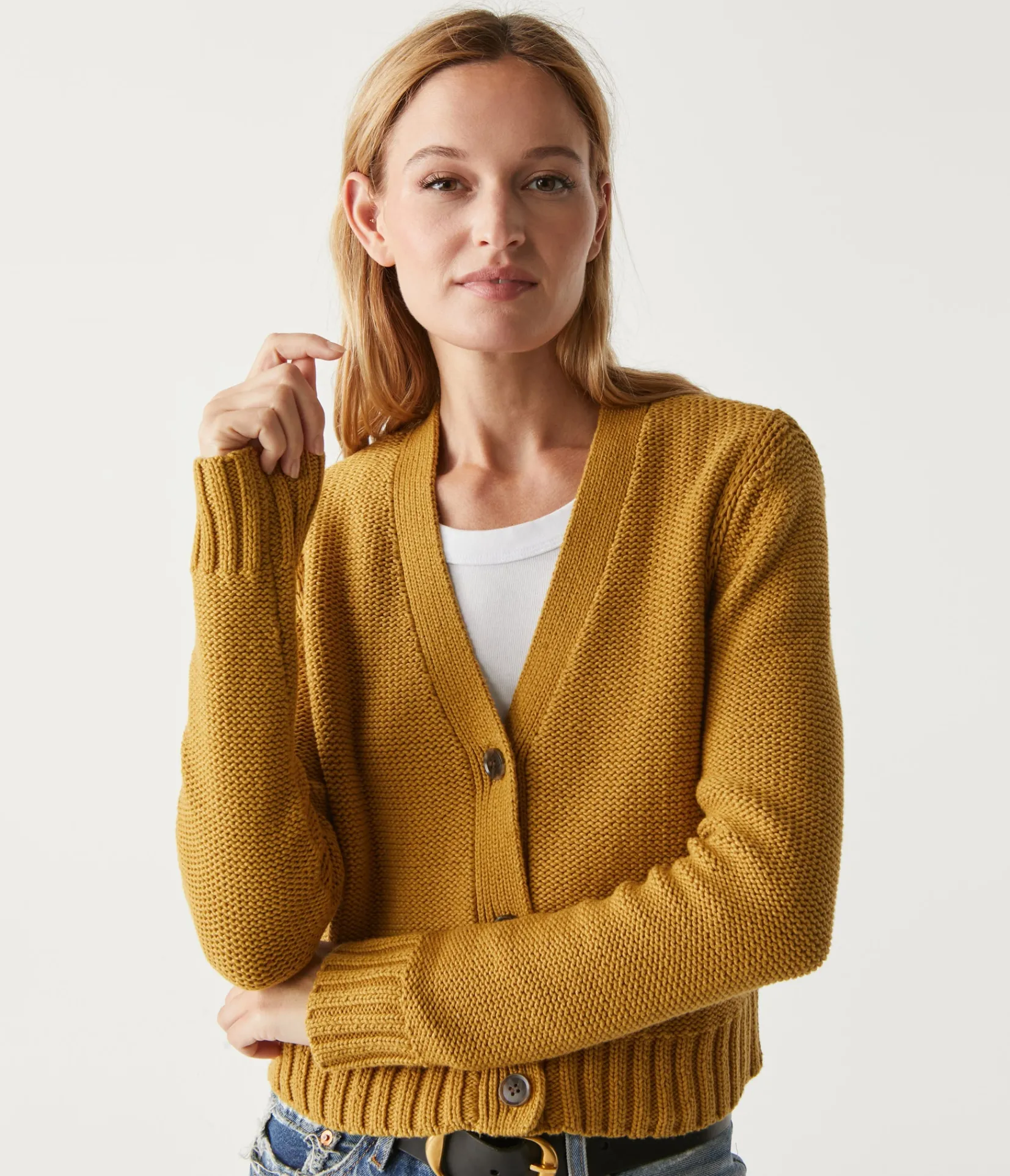 fran_cropped_cardigan_16.webp Michael Stars Fran Cropped Cardigan- Sweaters & Cardigans