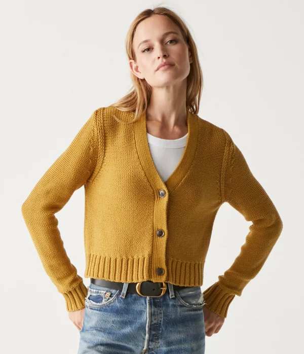 Michael Stars Fran Cropped Cardigan- Sweaters & Cardigans