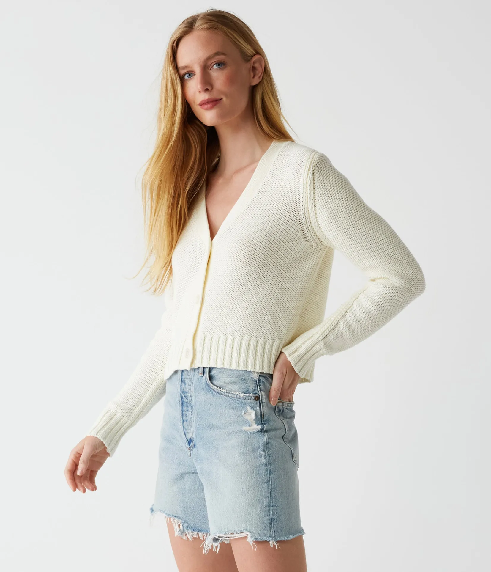 fran_cropped_cardigan_2.webp Michael Stars Fran Cropped Cardigan- Sweaters & Cardigans