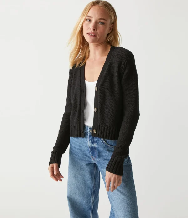 Michael Stars Fran Cropped Cardigan- Sweaters & Cardigans