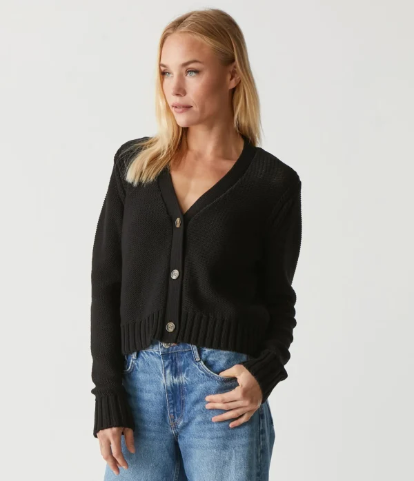 Michael Stars Fran Cropped Cardigan- Sweaters & Cardigans