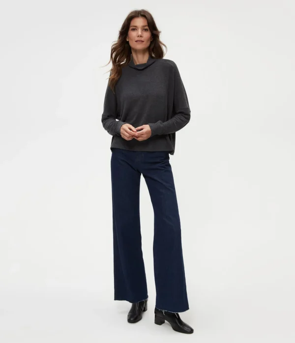 Michael Stars Frida Mock Neck Top- Loungewear