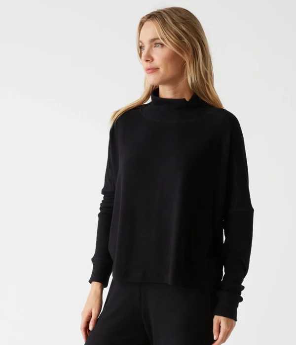 Michael Stars Frida Mock Neck Top- Loungewear