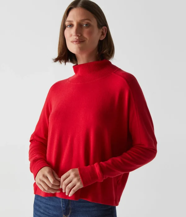 Michael Stars Frida Mock Neck Top- Loungewear