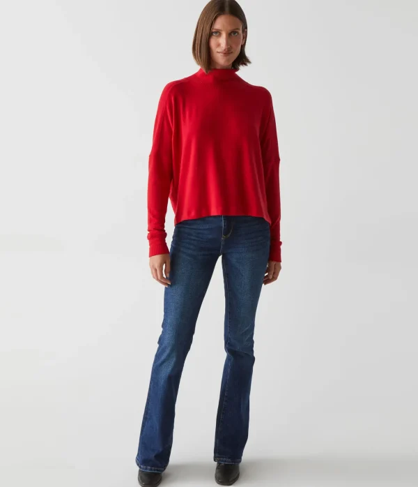 Michael Stars Frida Mock Neck Top- Loungewear