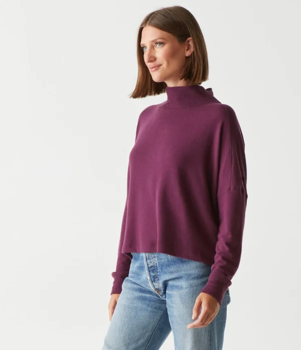 Michael Stars Frida Mock Neck Top- Loungewear