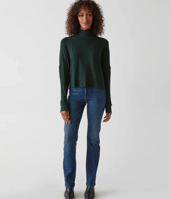 Michael Stars Frida Mock Neck Top- Loungewear