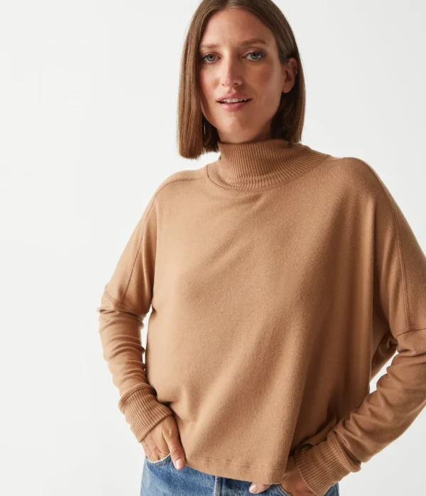 Michael Stars Frida Mock Neck Top- Loungewear