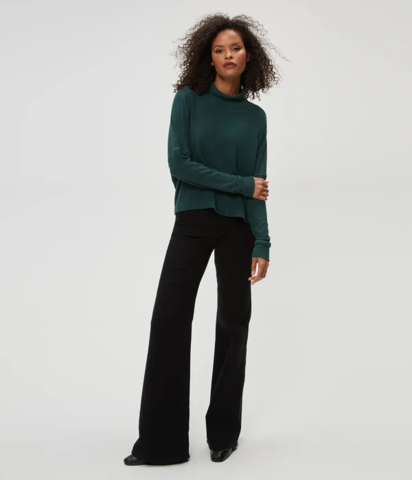 Michael Stars Frida Mock Neck Top- Loungewear