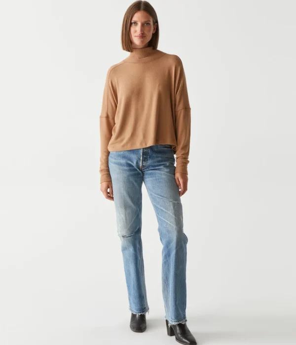 Michael Stars Frida Mock Neck Top- Loungewear