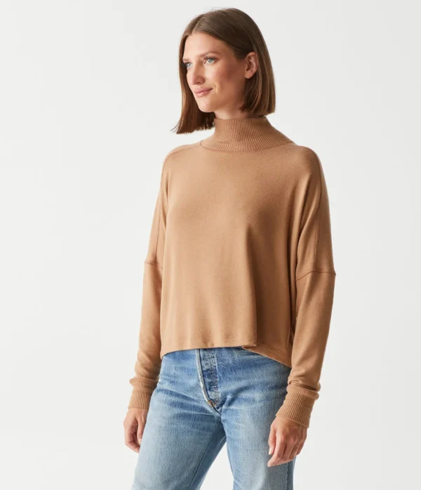 Michael Stars Frida Mock Neck Top- Loungewear