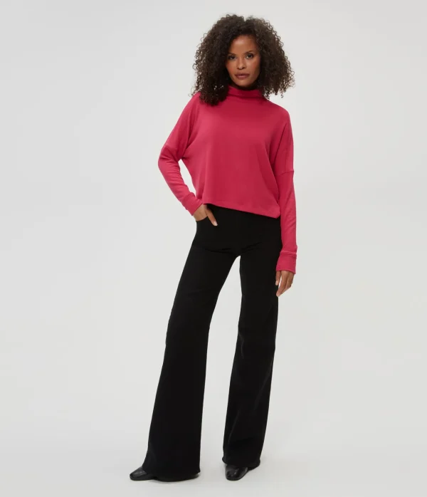 Michael Stars Frida Mock Neck Top- Loungewear