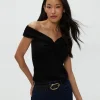 Michael Stars Gabbriette Twist Front Top- Tops, Blouses & Shirts | Ultra Rib T-Shirts
