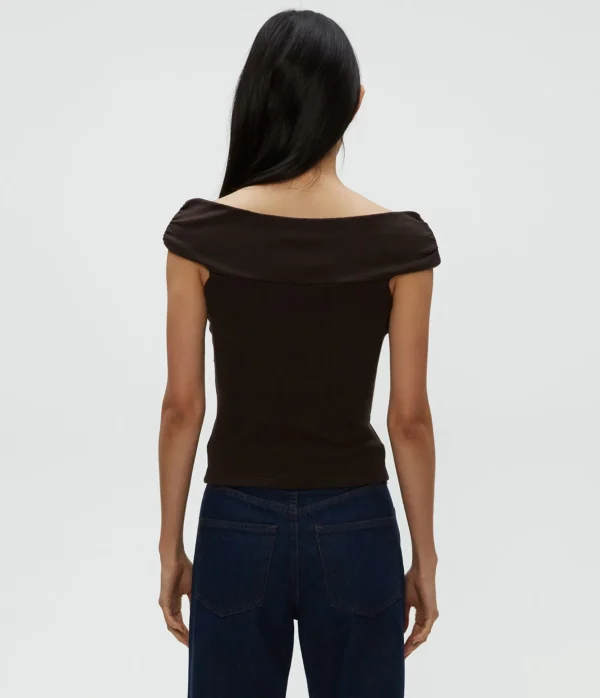 Michael Stars Gabbriette Twist Front Top- Tops, Blouses & Shirts | Ultra Rib T-Shirts