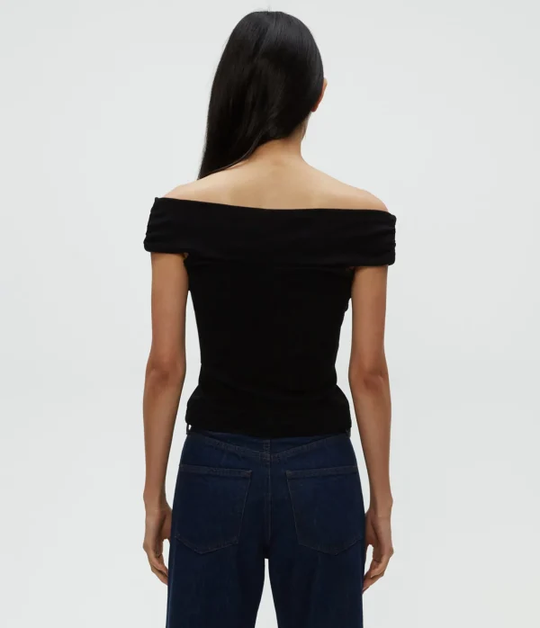 Michael Stars Gabbriette Twist Front Top- Tops, Blouses & Shirts | Ultra Rib T-Shirts