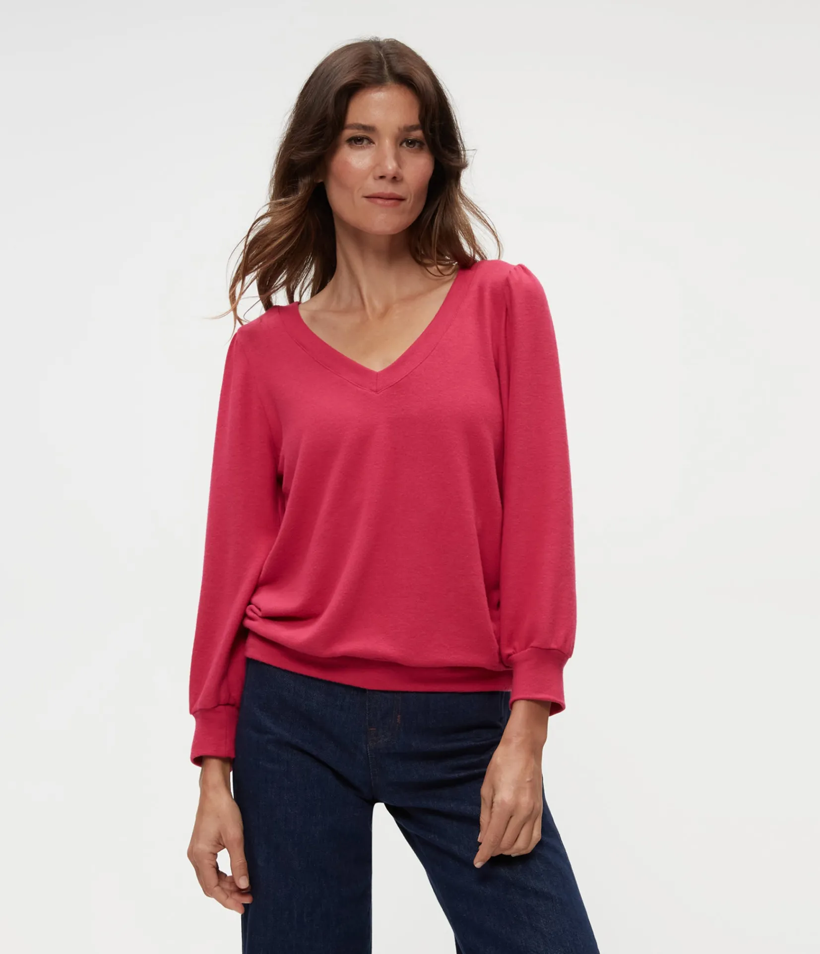 gabriella_vneck_top_0.webp Michael Stars Gabriella V-Neck Top- Loungewear