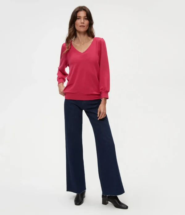 Michael Stars Gabriella V-Neck Top- Loungewear
