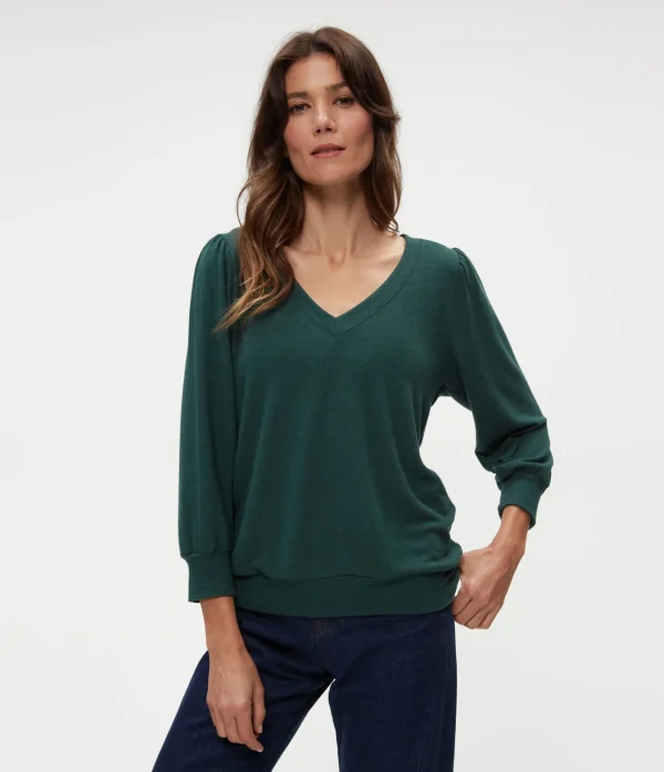 Michael Stars Gabriella V-Neck Top- Loungewear