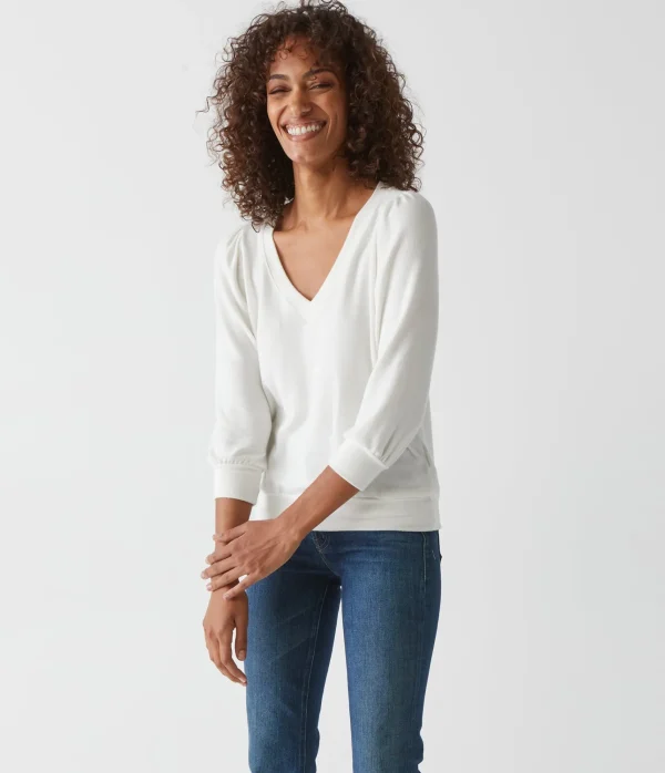 Michael Stars Gabriella V-Neck Top- Loungewear