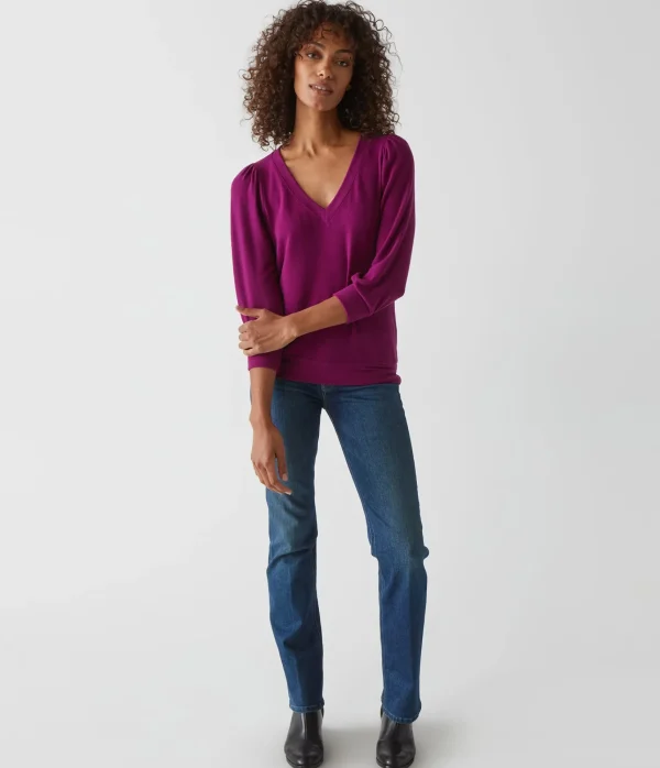 Michael Stars Gabriella V-Neck Top- Loungewear