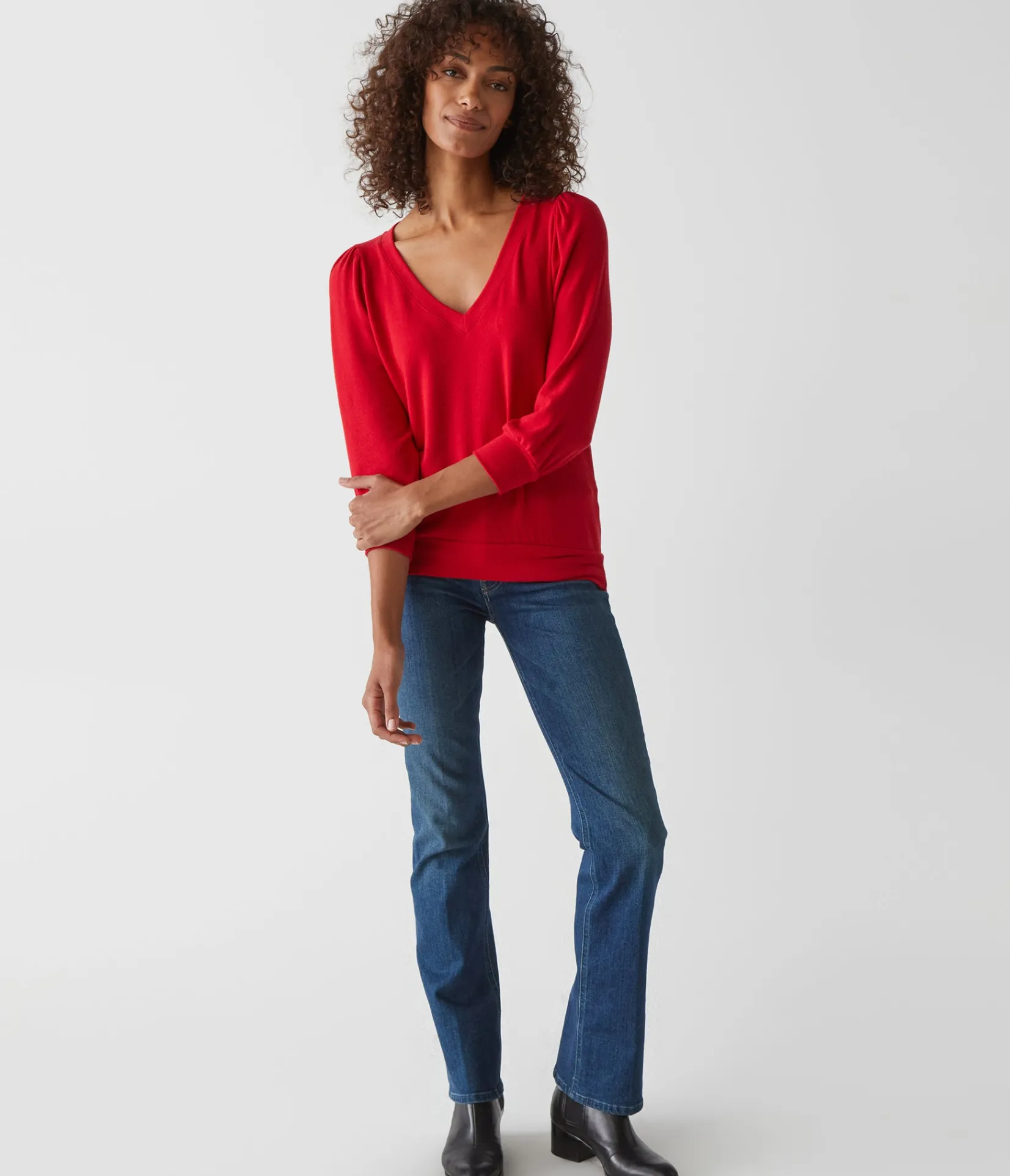 gabriella_vneck_top_34.webp Michael Stars Gabriella V-Neck Top- Loungewear