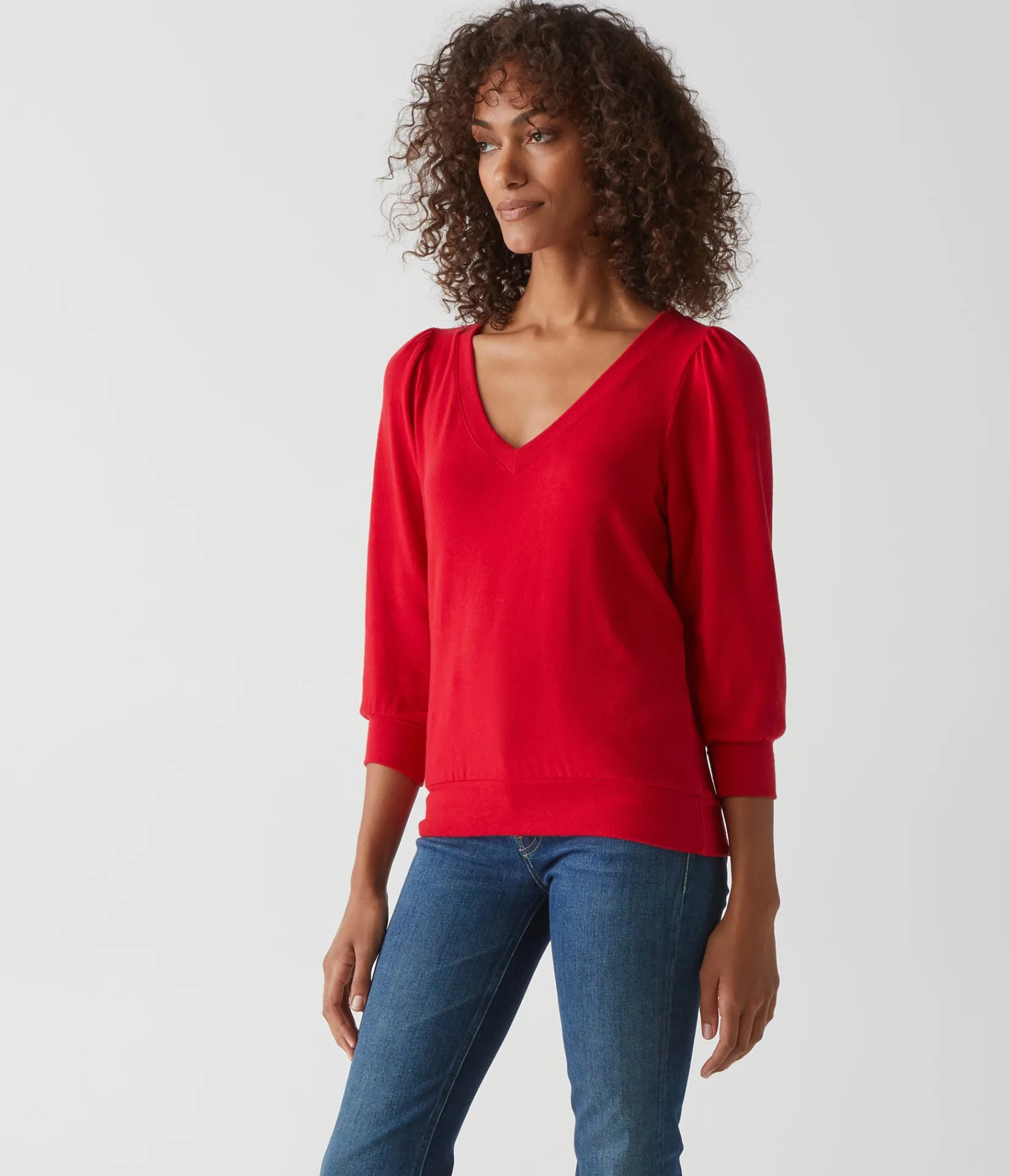 gabriella_vneck_top_35.webp Michael Stars Gabriella V-Neck Top- Loungewear